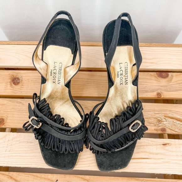 Christian Lacroix fringe sandals - Picture 2 of 9